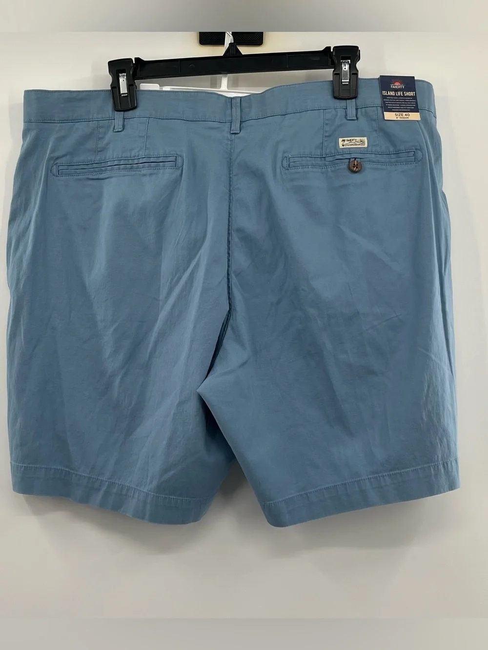 New Faherty Island LIfe Shorts Organic Cotton Size Men's 40 Blue Chino Preppy 8